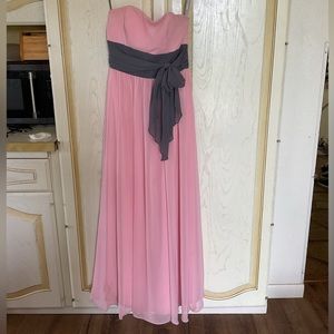 Strapless prom dress Alfred Angelo pink and grey size 5dp